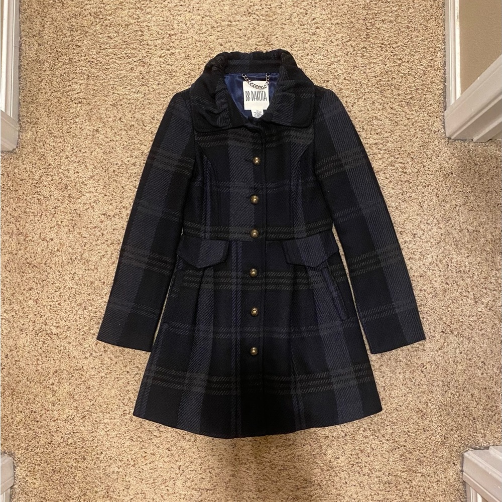 BB Dakota pleated wool coat